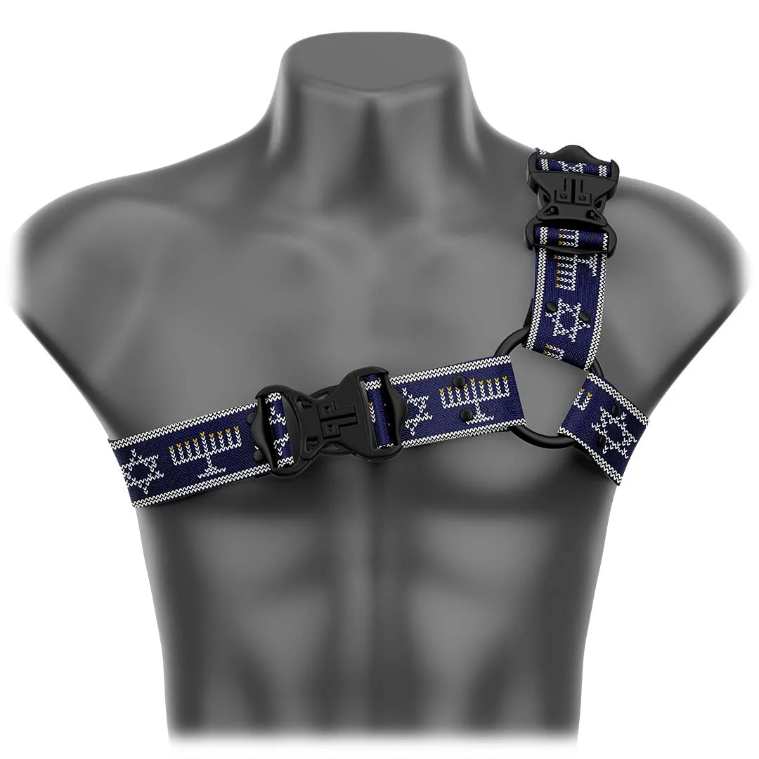 Hanukkah Sweater Asymmetrical Handmade Fashion Vegan Unisex Harness