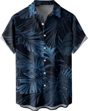 Hawaiian Shirts for Men Loose Short Sleeve Mens Beach Shirts Resort Casual Shirts