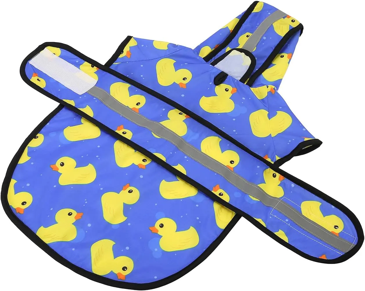 HDE Dog Raincoat Hooded Slicker Poncho for Small to X-Large Dogs and Puppies Rubber Ducks - L