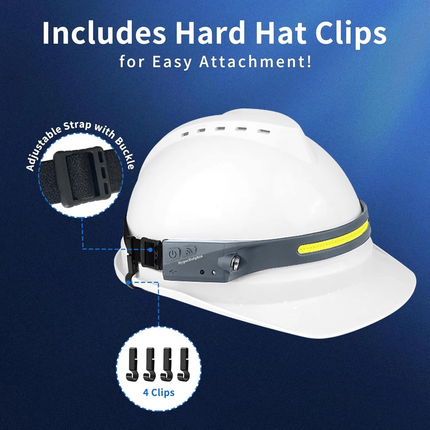 Headlamp Rechargeable (2-Pack, Gray), 230° Headband Light Forehead, USB Head lamp Band, 350 Lumen Super Bright, 5 Modes