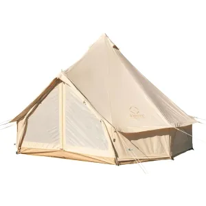 Highland Hearth™ Canvas Basecamp Shelter – TC Long-Stay Tent with Stove Jack (3–4 Person)