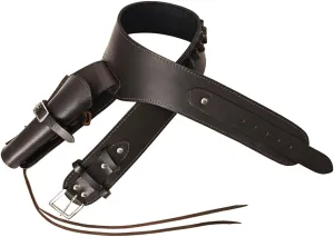 HILASON Western Right Hand Gun Holster Rig 44/45 Caliber Leather Cowboy