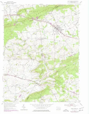 Honey Brook PA topo map, 1:24000 Scale, 7.5 X 7.5 Minute, Historical, 1955, Updated 1977, 27 x 22.1 in