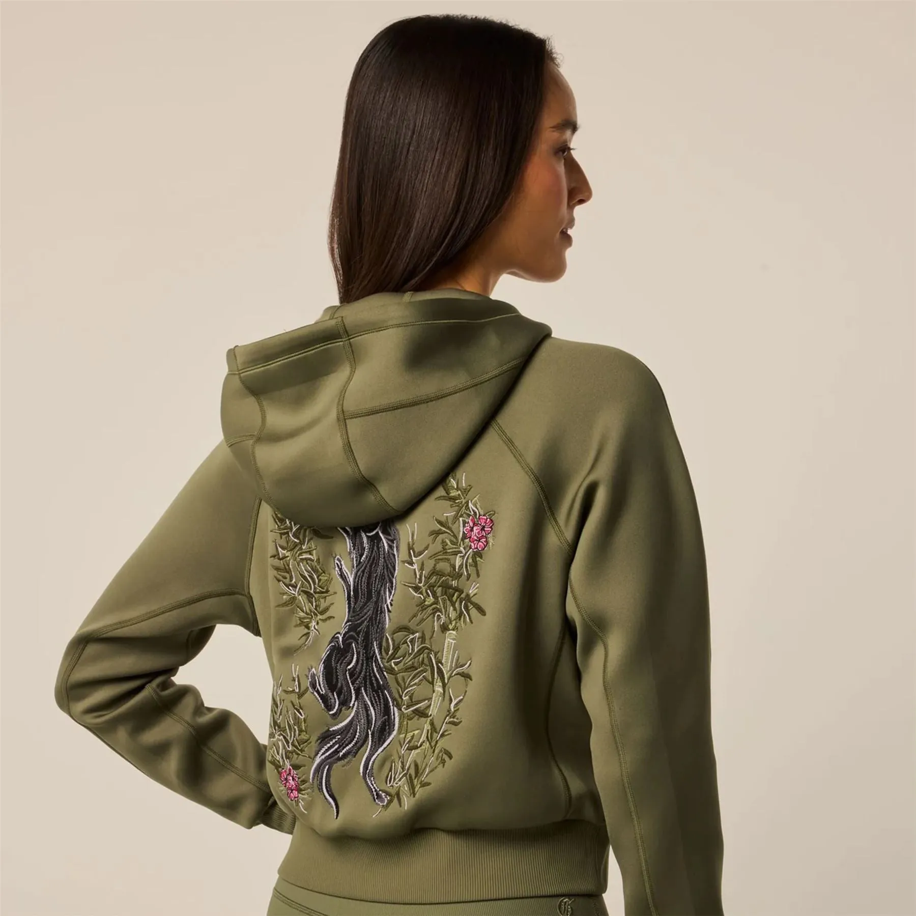 Hooded Kristina Full Zip Decorated Jacket Camp
