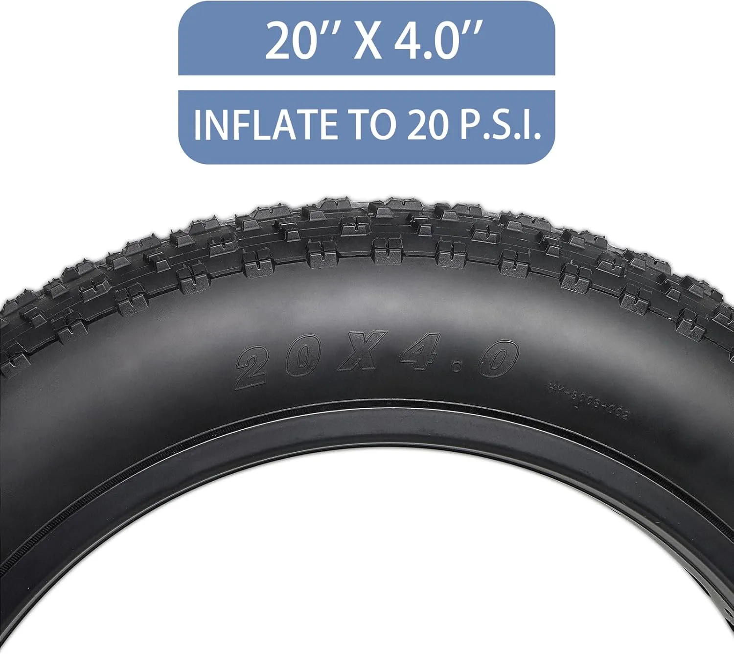 Hycline Fat Bike Replacement Tire: 20x4.0/26x4.0 Inch Puncture Resistant Folding MTB Bicycle Tires, All Terrain High-Density Bike Tires with Street or Trail Riding