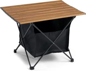 Ida Portable Folding Table for Picnic, Aluminum Folding Table with Deep Storage Under the Table, Camping Tables that Fold up Lightweight, Camp Kitchen Table for Beach Trips and Outdoor Parties