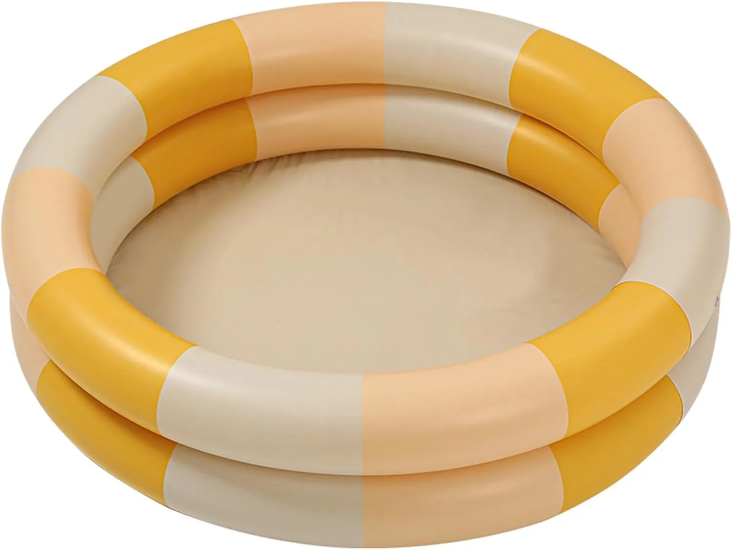 Inflatable Pool Baby Retro Blow Up Swimming Pool Family Cute Thickened Water Pool (Yellow Stripe)