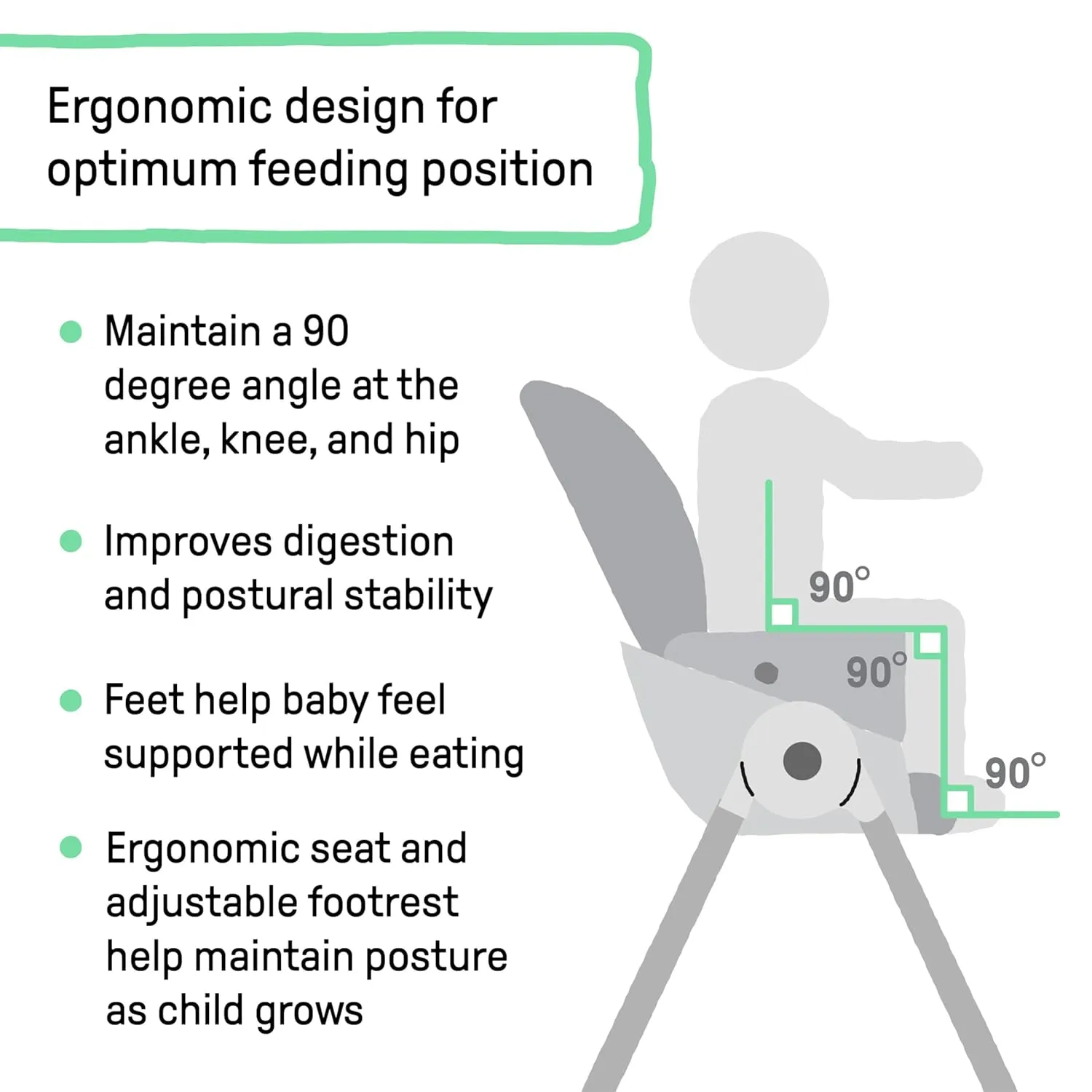 Ingenuity Proper Positioner Deluxe High Chair - 7-in-1 Convertible Baby Seat, Removable Rocking Infant Seat, Unisex, for Ages 0-36 Months