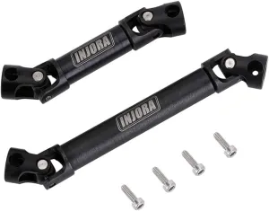 INJORA Steel Drive Shaft 2Pcs Center Drive Shaft for Axial SCX24 SCX24 C10 JLU Bronco Base Camp Upgrate Parts, 17g