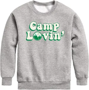 Instant Message - Camp Lovin - Toddler & Youth Crewneck Fleece Sweatshirt