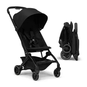 Joolz AER  Lightweight & Compact Travel Stroller - Portable One-Hand Fold Design - Ergonomic Seat for Infant & Toddler (up to 50 lb) - XXL Sun Hood - Stroller for Airplane -Travel Pouch -Space Black