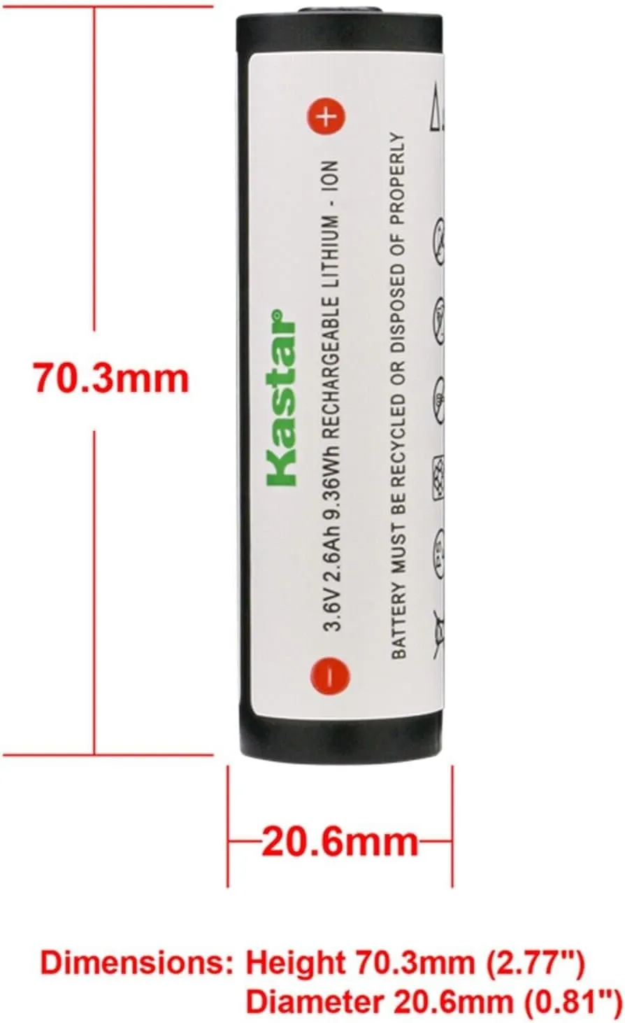 Kastar 1-Pack 3.7V 2.6Ah 74175 Lithium-ion Battery Compatible with Streamlight 74175 Li-ion Battery, Streamlight flashlights and headlamps