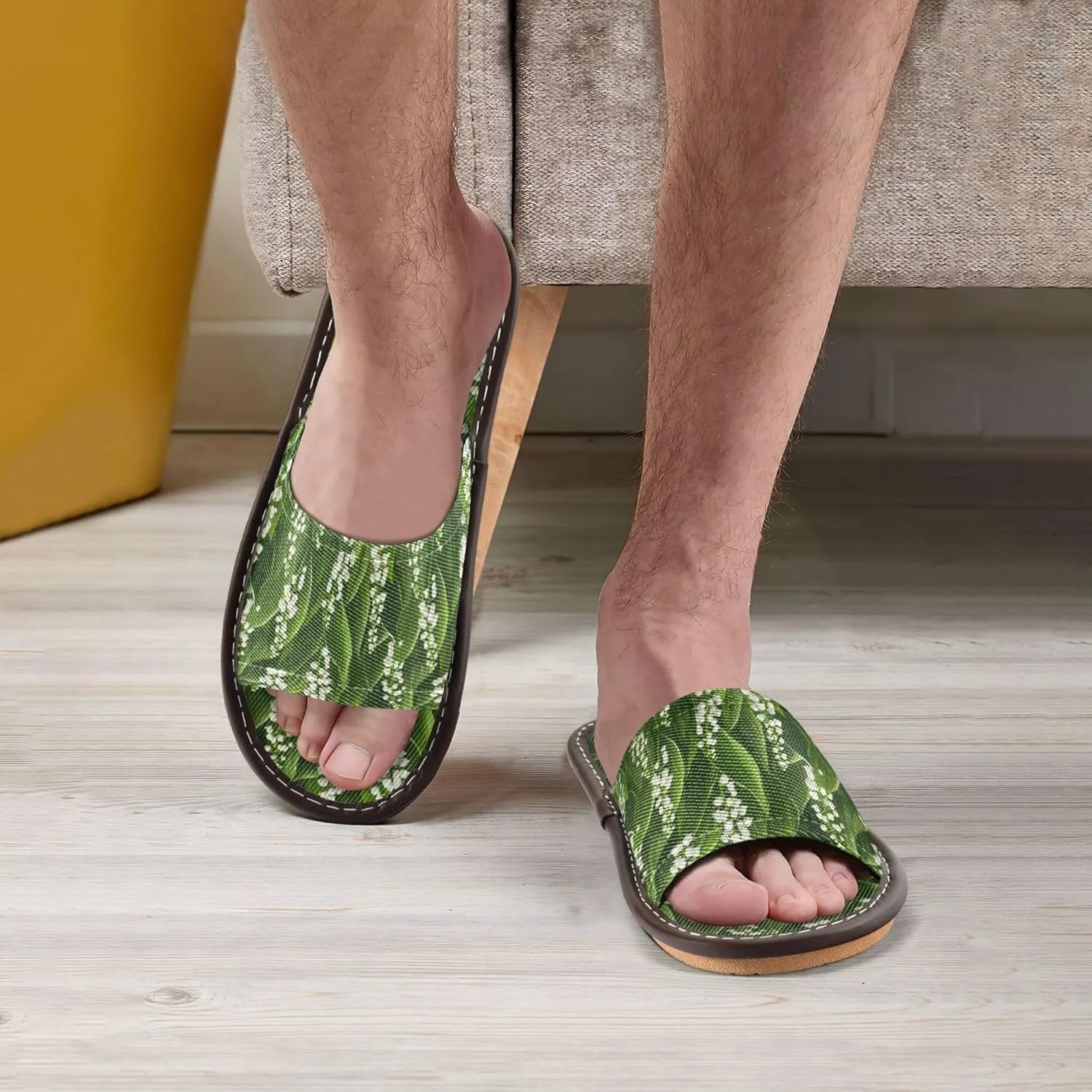 KLL Bathroom Shower Slippers Indoor Summer Lightweight Rubber Sole Home Shoes for Hotel Travel Party