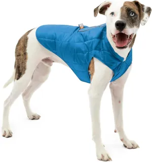 Kurgo Loft Dog Jacket, Reversible Dog Coat, Wear with Harness or Sweater, Water Resistant, Reflective, Winter Coat for Large Dogs (Coastal Blue, L)