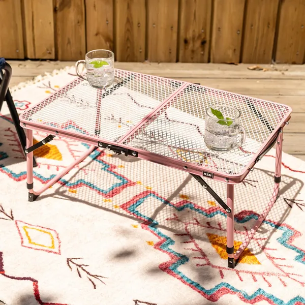 KZM Iron Mesh Slim Mini Table - Black