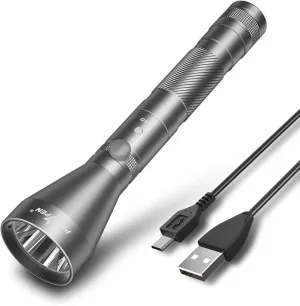 L40 Flashlight High Lumens, Rechargeable Spotlight Flashlight, 4 Light Modes Super Bright Handheld Flashlight for Outdoor, Camping, Hiking