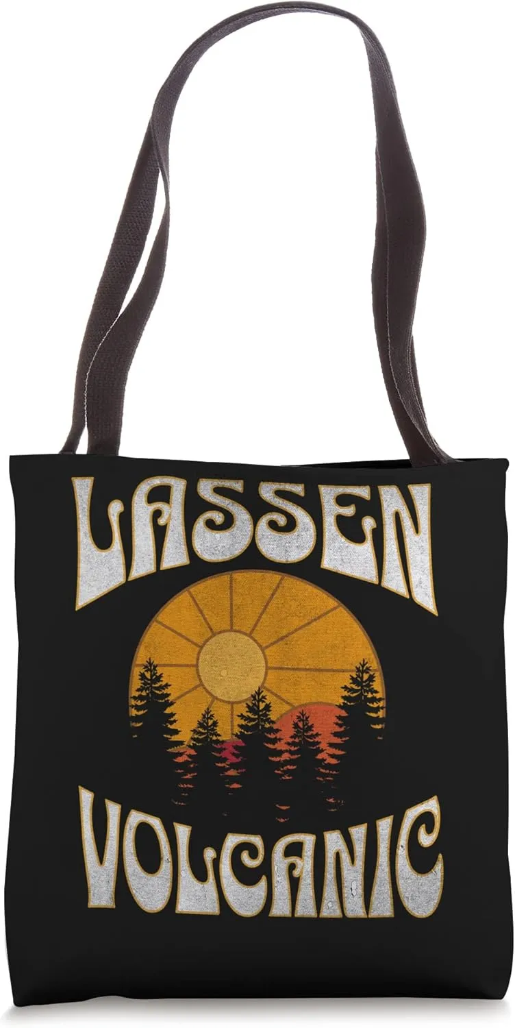 Lassen Volcanic California Nature Hiking Outdoors Vintage Tote Bag