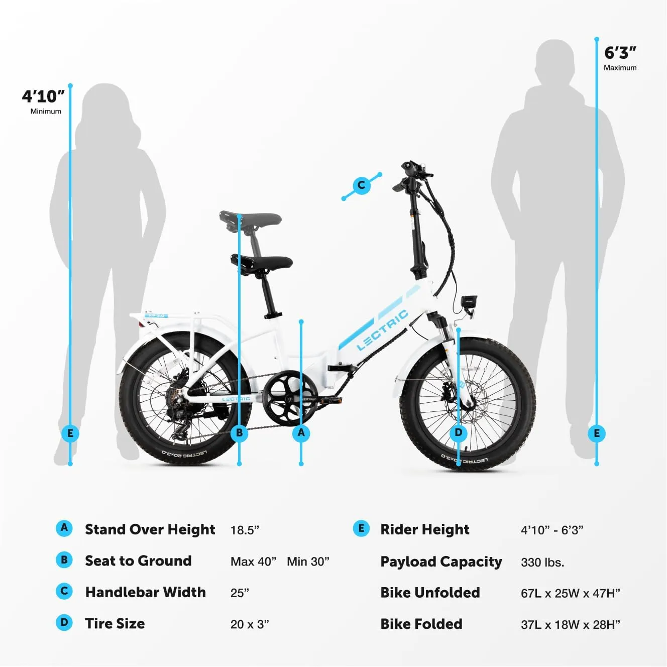 LECTRIC XP 3.0 Long-Range Electric Bike | Adult Folding Bikes - Weighs Only 64lbs | 65 Mile Range w/ 5 Pedal-Assist Levels | 28mph Top Speed - Class 1, 2, 3 eBike