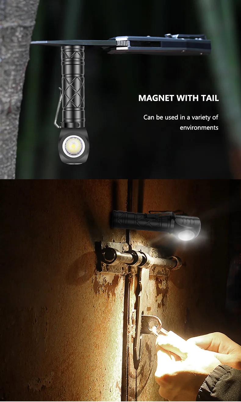 LED Strong Flashlight 800LM Super Bright Portable Torch Headlamp USB Rechargeable Waterproof for Working Hunting Camping