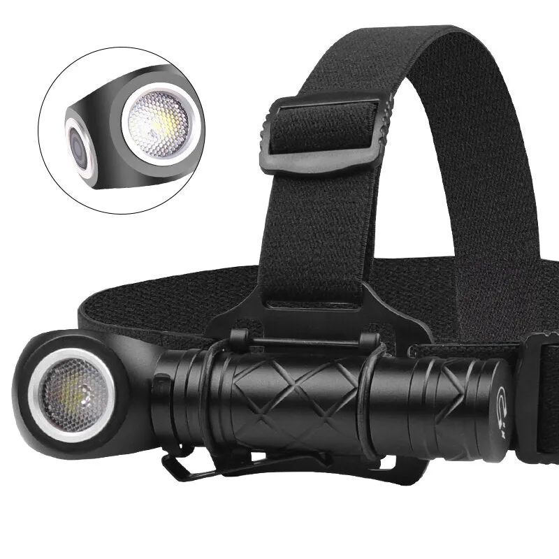 LED Strong Flashlight 800LM Super Bright Portable Torch Headlamp USB Rechargeable Waterproof for Working Hunting Camping
