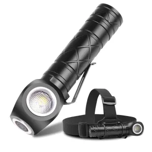 LED Strong Flashlight 800LM Super Bright Portable Torch Headlamp USB Rechargeable Waterproof for Working Hunting Camping