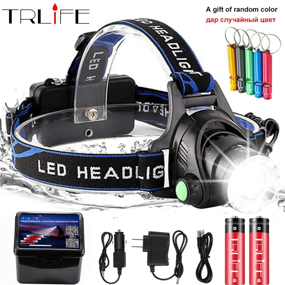 Led Torch Zoom Head Lamp Free returns Headlamp Flashlight Streamlined shipping