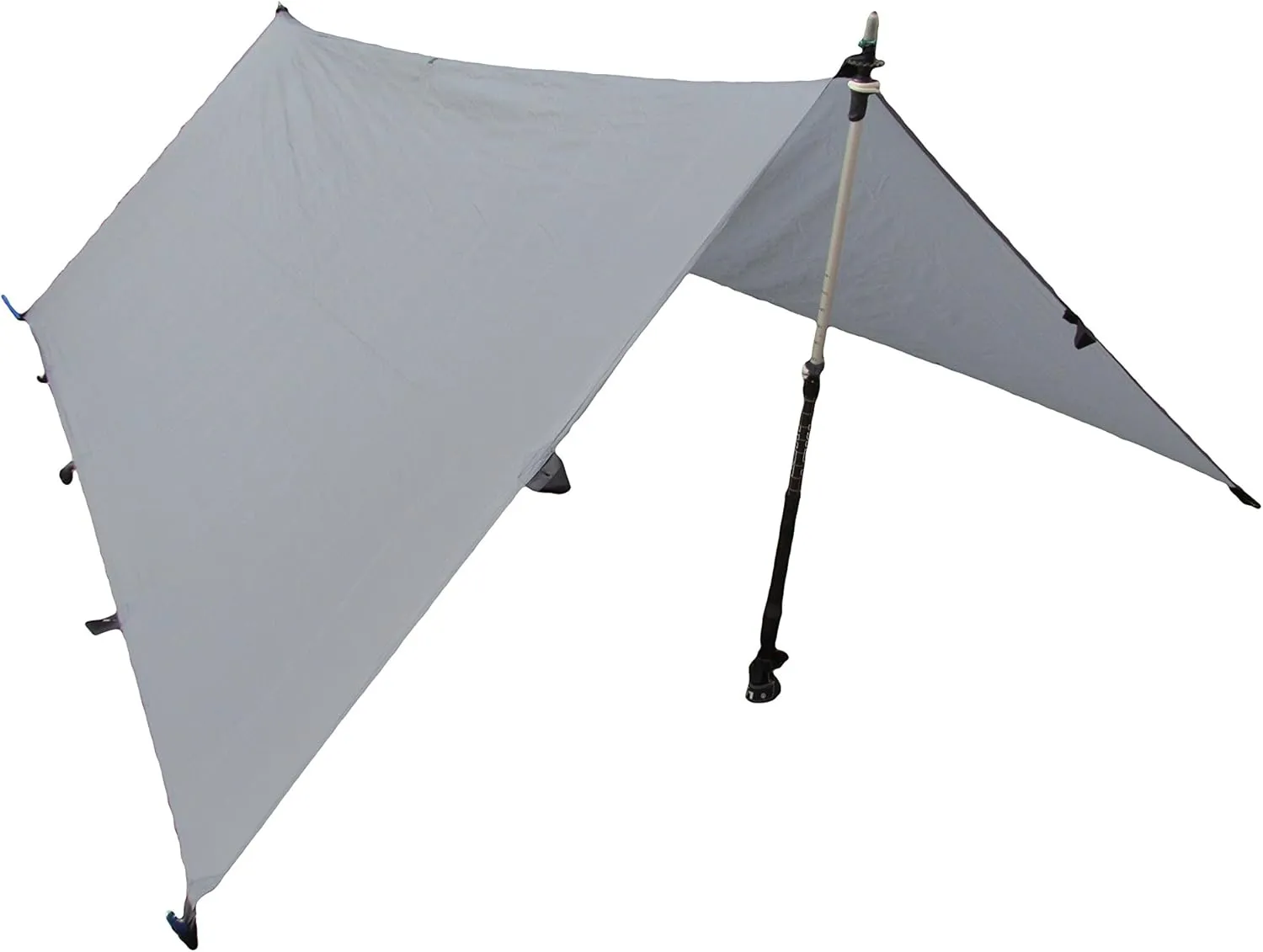 LiteOutdoors Silnylon Tarp - 11.6 Oz. - Ultralight Backpacking Tarp or Hammock Shelter (Grey, 8' x 10')