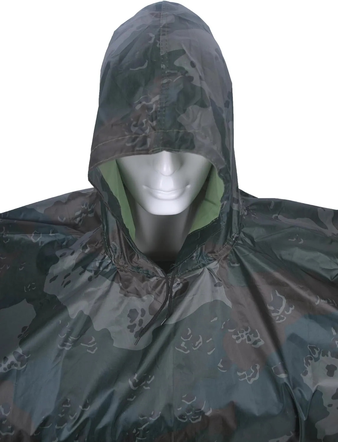 LOOGU Rain Poncho Waterproof Hooded Rain Coat Multi-Use Camo Shelter Ground Sheet for Hunting Camping Hiking
