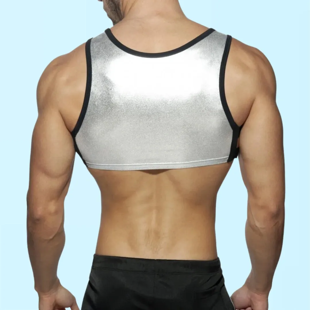 LUCAS - Hollow Buckle Stretch Crop Top