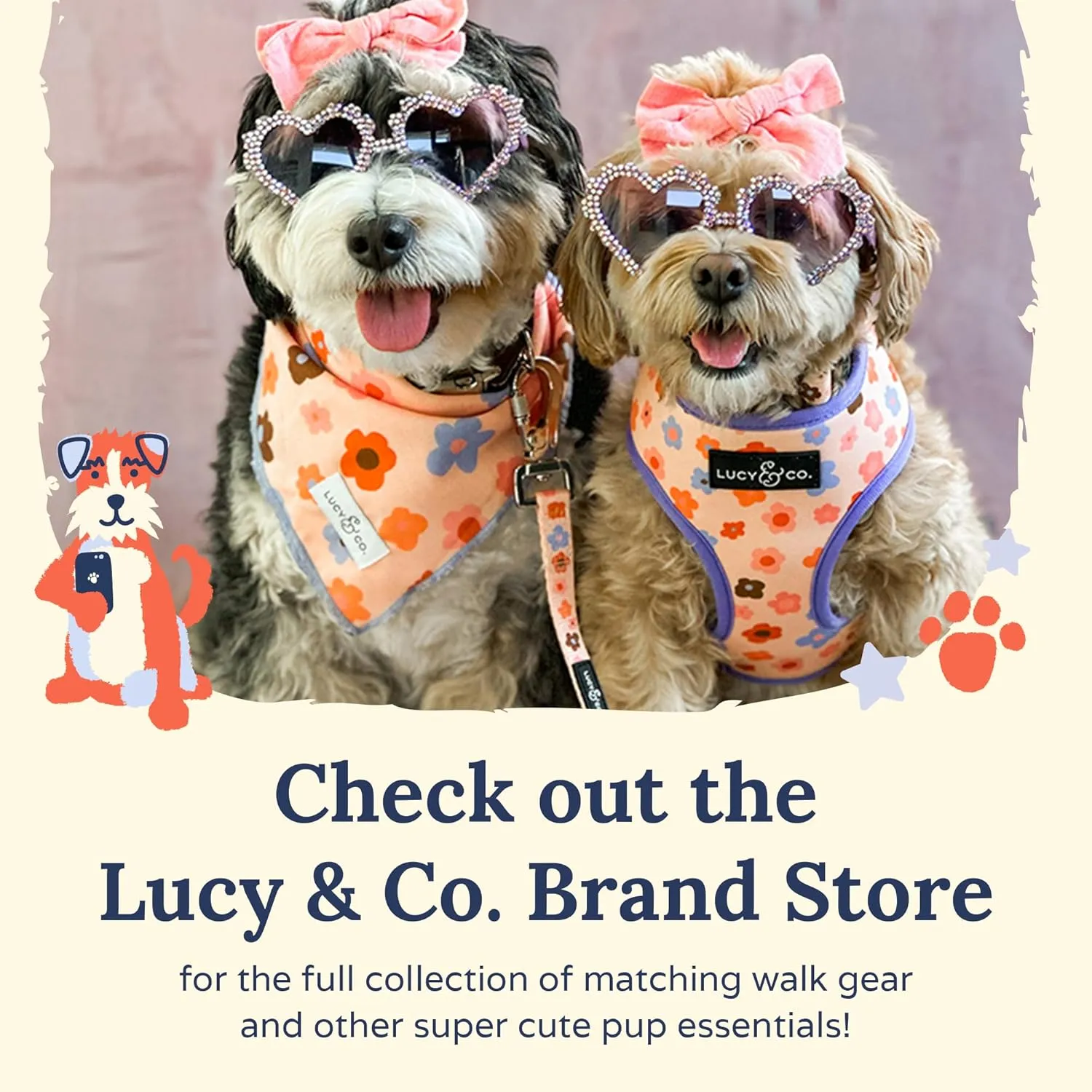 Lucy & Co. The Simply Splendid No-Pull Dog Harness – Size Large – Vest to Stop Pulling & Walk Easy – Comfortable Leash Training Product w/Adjustable Chest & Neck Straps