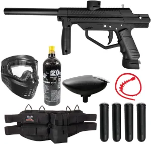 Maddog JT Stealth Semi-Automatic .68 Caliber Silver Paintball Gun Starter Package