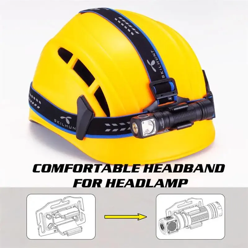 Magnetic Rechargeable LED Flashlight 1200 Lumen with Headband for Hunting & Camping - Skilhunt H04 Series