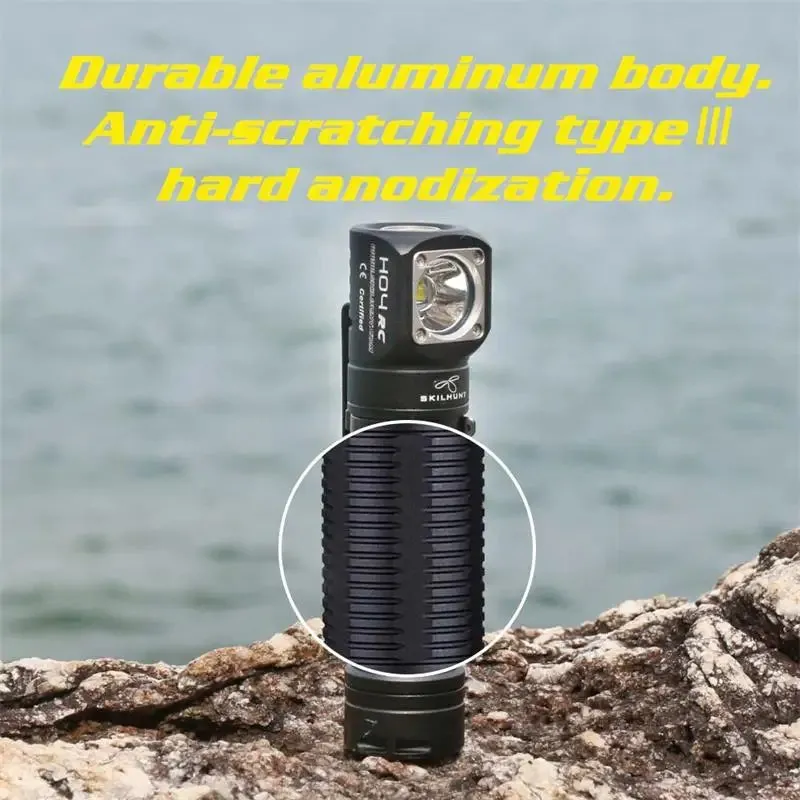 Magnetic Rechargeable LED Flashlight 1200 Lumen with Headband for Hunting & Camping - Skilhunt H04 Series
