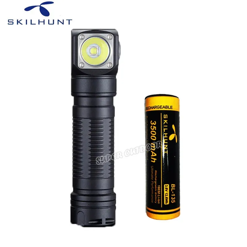 Magnetic Rechargeable LED Flashlight 1200 Lumen with Headband for Hunting & Camping - Skilhunt H04 Series