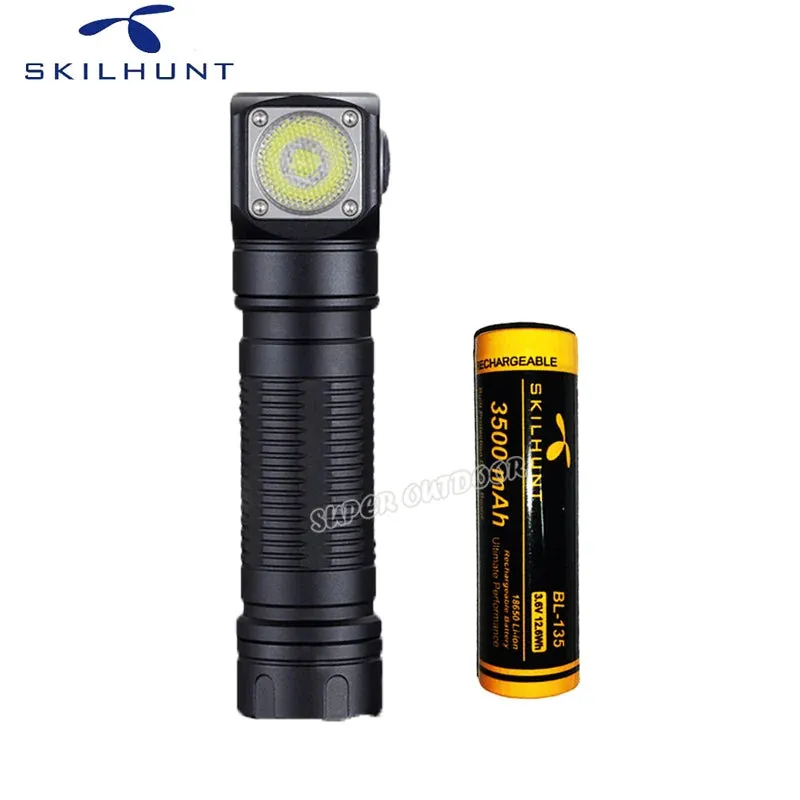 Magnetic Rechargeable LED Flashlight 1200 Lumen with Headband for Hunting & Camping - Skilhunt H04 Series