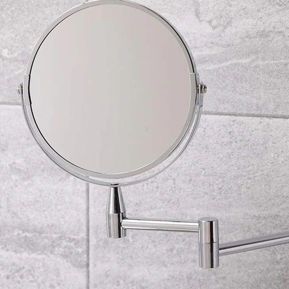 Makeup Mirror Vanity Mirror Wall Mounted Mirror,Bathroom Vanity Mirror Magnifying Beauty Mirror Double-Sided High-Definition Folding Telescopic Mirror Cosmetic Mirror