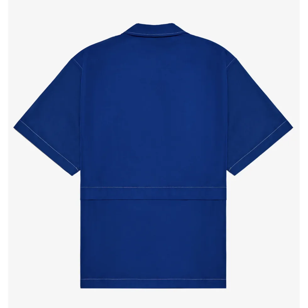 Malbon Menton Nylon Camp Collar Shirt