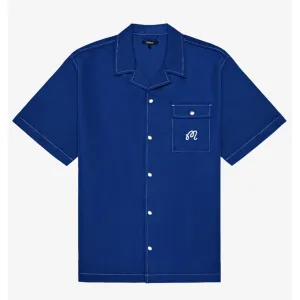 Malbon Menton Nylon Camp Collar Shirt
