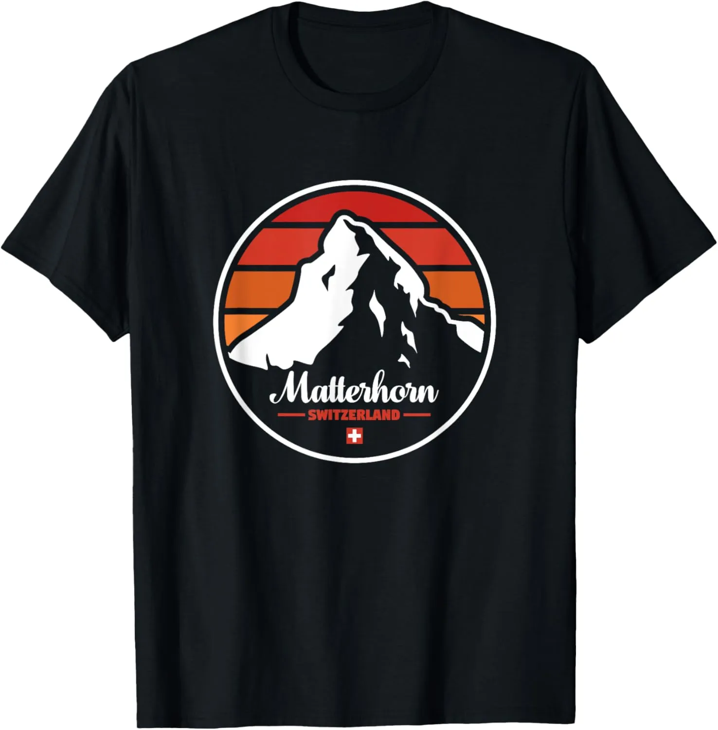 Matterhorn Switzerland Mountain Retro Vintage Design Gift T-Shirt