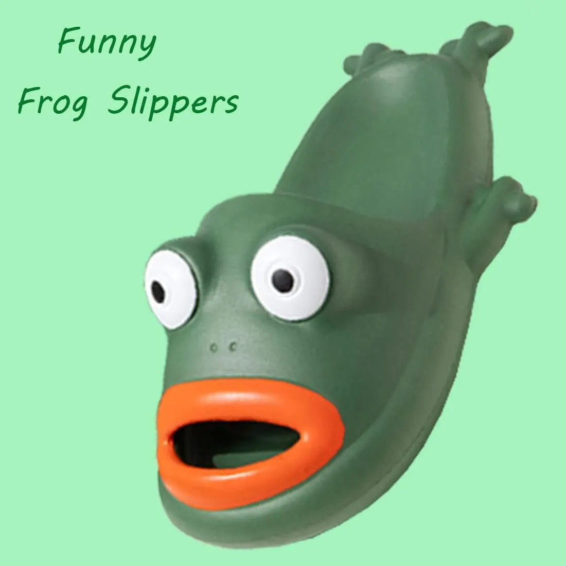 MEADOO Frog Slippers,Frog Flip Flops, Thickness Bath Slipper, Funny Couple Frog Slides, Bass Sandals, Beach & Shower Shoes