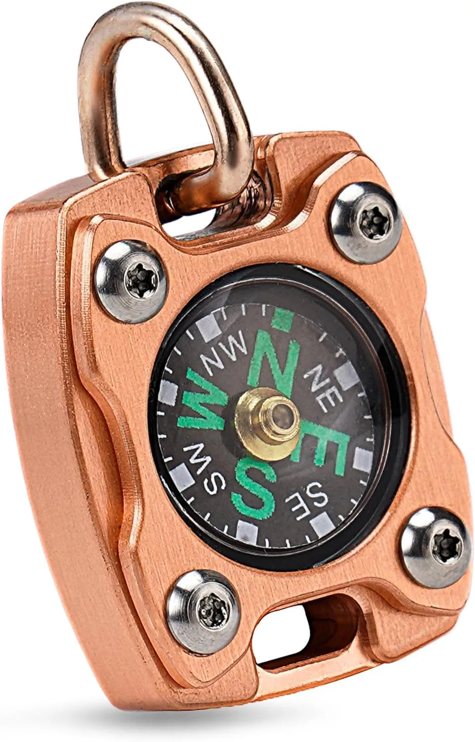 MecArmy CMP/CMP2 Mini Compass- Meaningful Graduation Birthday Gifts for Men Women, EDC Titanium/Brass/Copper Pocket Compass for Hiking SurvivaI, IPX5 Waterproof, Glow in The Dark, Necklace Pendant