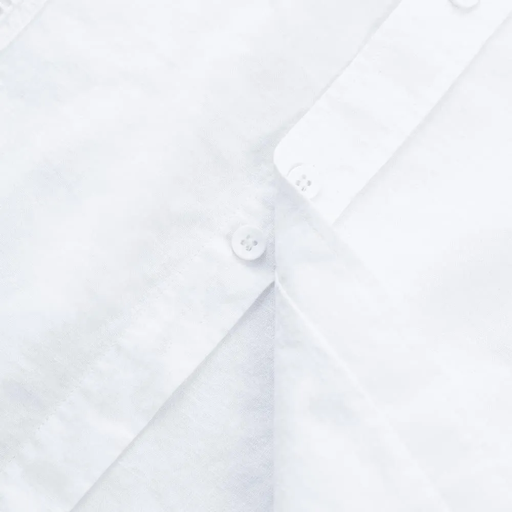 Mens Casual Linen Cotton Button Down Short Sleeve Shirts Cuban Camp Guayabera Beach Tops