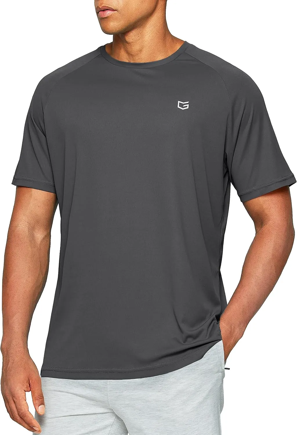 Men's Dry Fit Short Sleeve T-Shirt Crewneck Lightweight Tee Shirts for Men Workout Athletic Casual