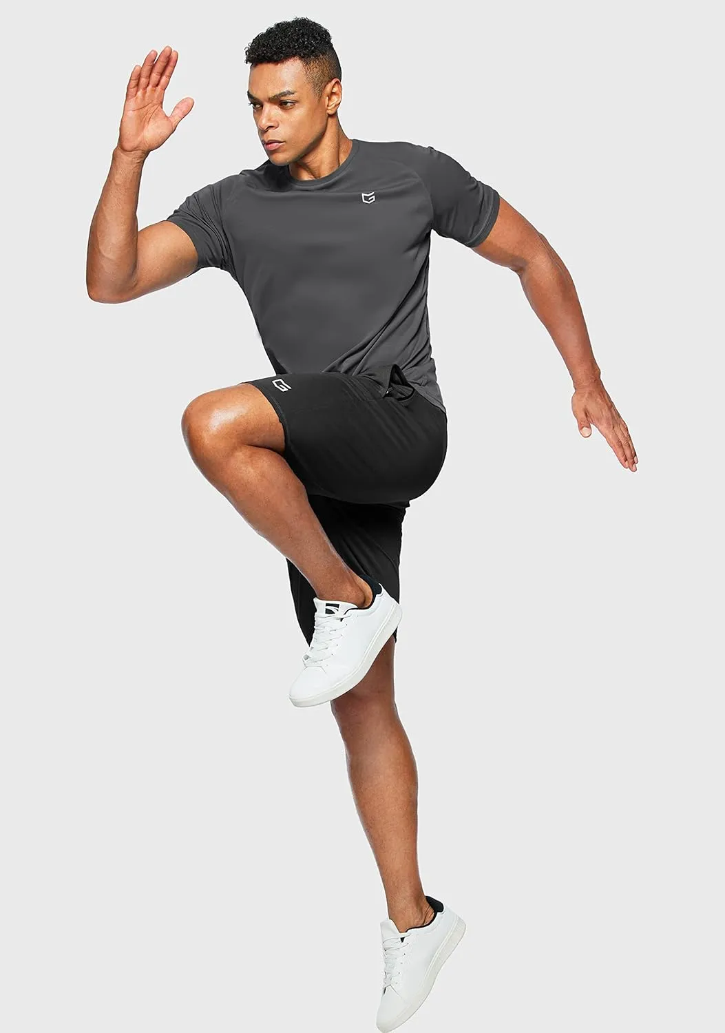 Men's Dry Fit Short Sleeve T-Shirt Crewneck Lightweight Tee Shirts for Men Workout Athletic Casual