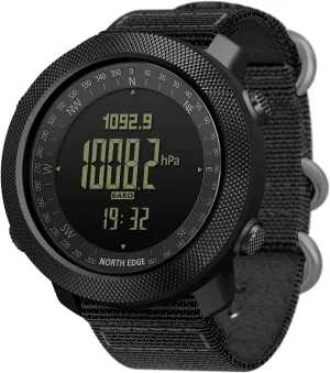Military Tactical Watch for Men Military Watches for Men Digital Wrist Watches for Sports Outdoors, Pedometer, Compass, Calories, Durable Nylon Band