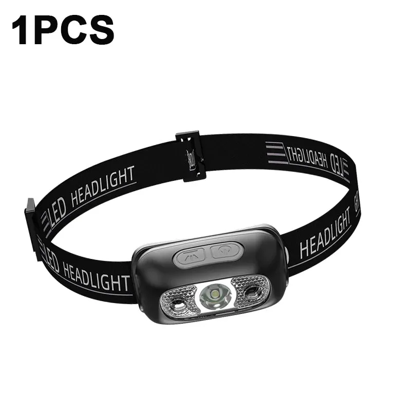 Mini Rechargeable LED Sensor Headlamp USB Flashlight Torch for Camping & Hiking