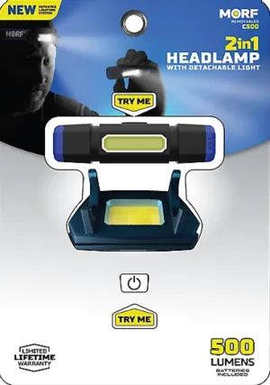 Morf Removables C500 2 in 1 headlamp with detachable light