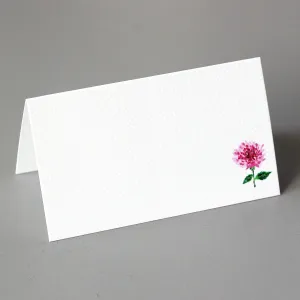 Nancy Nikko Place Cards with Pink Flower for Weddings, Showers, Luncheon and Dinner Parties. Table Tent Style, Scored for Easy Folding. Available in Pkgs of 12/25 / 50 (50)