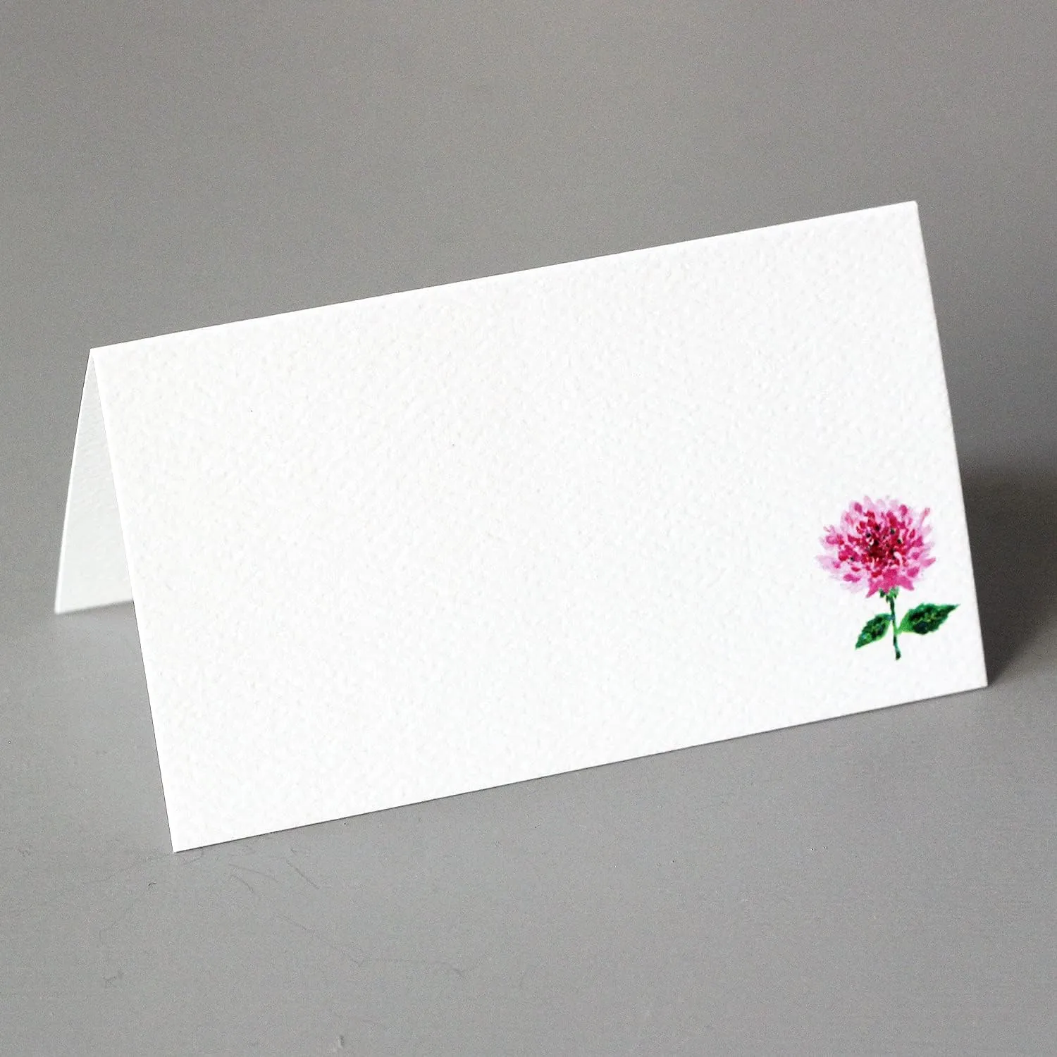 Nancy Nikko Place Cards with Pink Flower for Weddings, Showers, Luncheon and Dinner Parties. Table Tent Style, Scored for Easy Folding. Available in Pkgs of 12/25 / 50 (50)