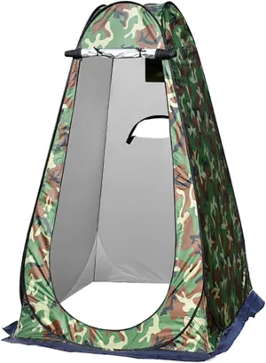 NEONMAN Dressing Tent with 3 Ventilation Windows, Camping Toilet Tent Portable Privacy Shower Tent, Waterproof and Sun-Proof Protecting Privacy, Suitable for Camping(Camouflage Color 1)